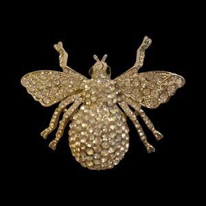 Sparkling Crystal Bee Brooch